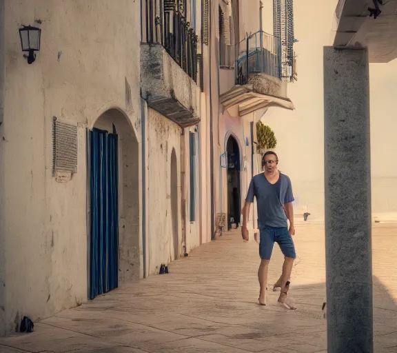 Prompt: photo of lido di ostia streets, cinematic color grading, various poses, soft light, faded colors, well framed, sharp focus, 8 k