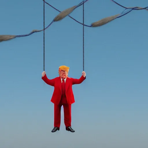 Image similar to donald trump as a clown being hanged for treason, 4 k, cinematic, hyperrealism,