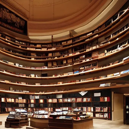 Image similar to opera bookstore interior architecture