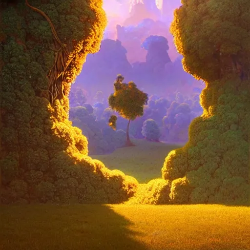 Image similar to a portal to terraria. detailed. rule of thirds. intricate. sharp focus. wide angle. unreal engine 8 k. painting by maxfield parrish. wlop. greg rutkowski.