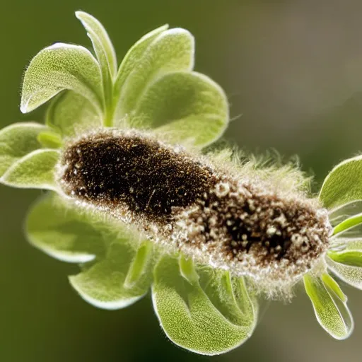 Image similar to a plant full of larva, highly detailed photograph