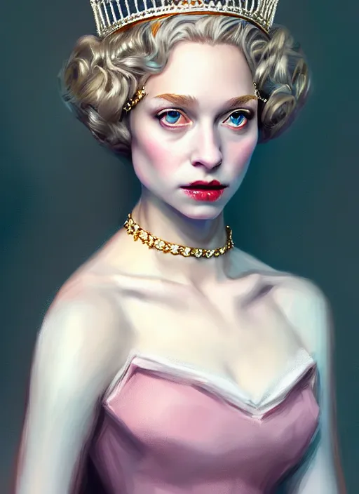 Image similar to dainty wilder as queen, incredibly detailed face, true anatomy, art by wlop