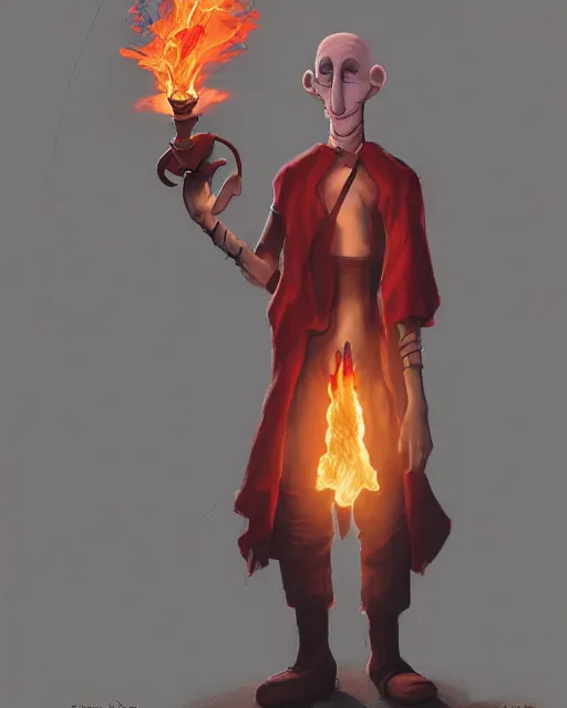 Image similar to squidward with [ [ [ [ [ [ four legs ] ] ] ] ] ] wearing fire nation clothing and practicing firebending outside at susnset, [ greg rutkowski ]