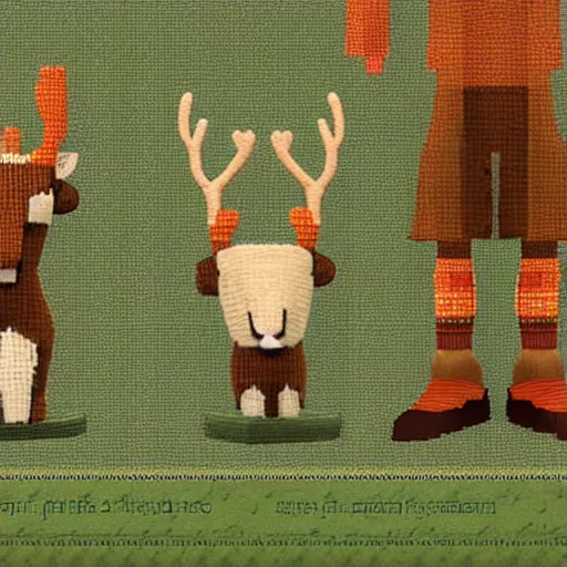 Image similar to deer in the style of little big planet