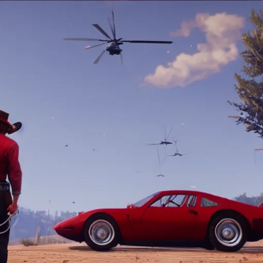 Image similar to ferrari in red dead redemption 2