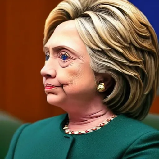 Prompt: hillary clinton crying in parliament very realistic picture