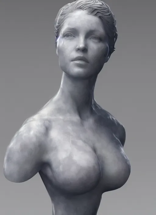 Prompt: marble sculpture of beautiful woman, by ruan jia, greg rutkowski, wlop, zbrush, nick alm