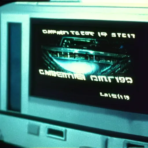 Image similar to computer display from the movie alien 1 9 7 9, close - up of computer screen only