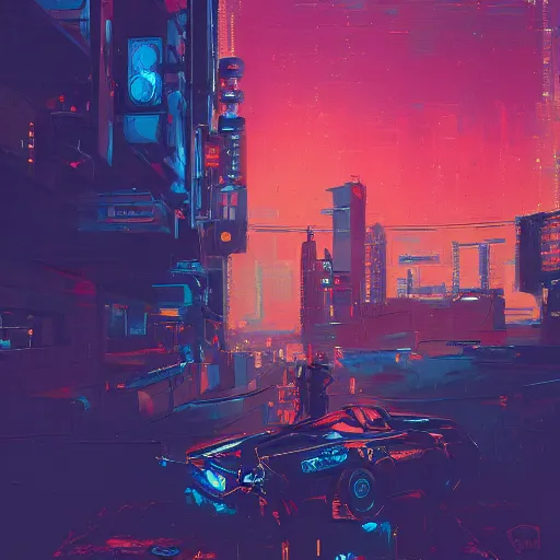 Image similar to a graph style gauche impasto, steampunk horse, cyberpunk art by james gilleard, city depth of field, cgsociety, retrofuturism, synthwave, retrowave, outrun, paint, high quality.