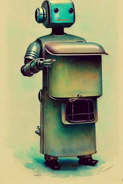 Image similar to ( ( ( ( ( 1 9 5 0 s retro future android robot mobile icecream vendor. muted colors., ) ) ) ) ) by jean - baptiste monge,!!!!!!!!!!!!!!!!!!!!!!!!!