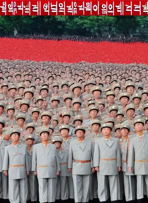 Image similar to north korea is the best country where the sun always shines on juche and kim jong - un leads the korean people into a bright communist future bosch - inspired