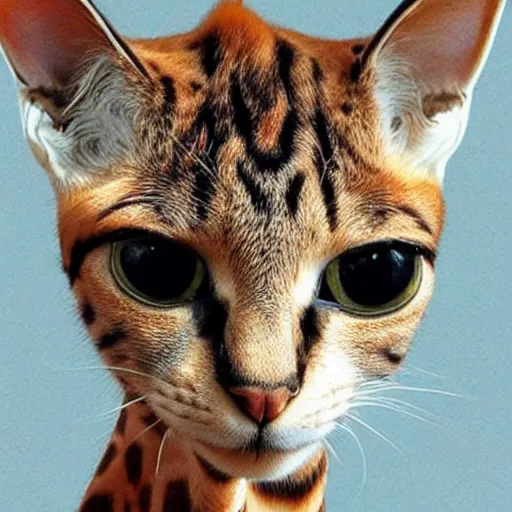 Image similar to cat giraffe hybrid