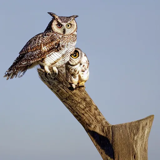 Image similar to a mouse riding an owl