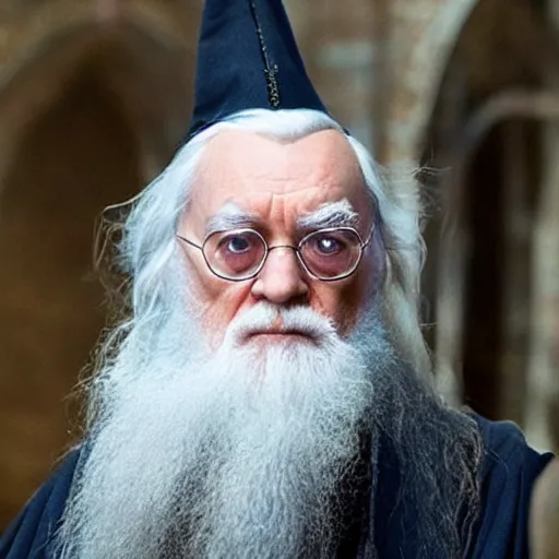 Image similar to Professor Dumbledore with Harry Potter face