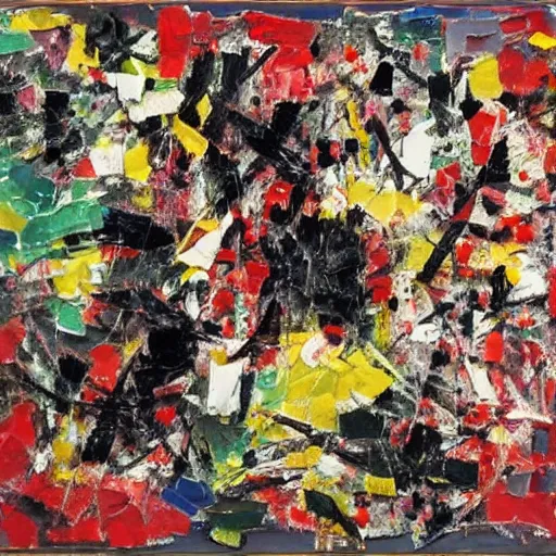 Image similar to painting by riopelle