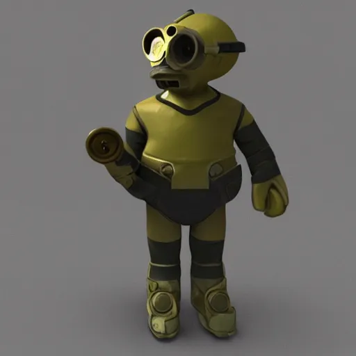 Prompt: 3 d toy pipboy from fallout : new wegas,