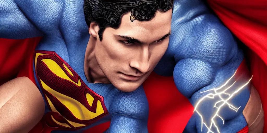 Prompt: Waya Steurbaut as superman, by waya steurbaut entertainment, dark, intricate, highly detailed, smooth, artstation, high resolution film render 100k, photo realistic, epic, colourful close up shot