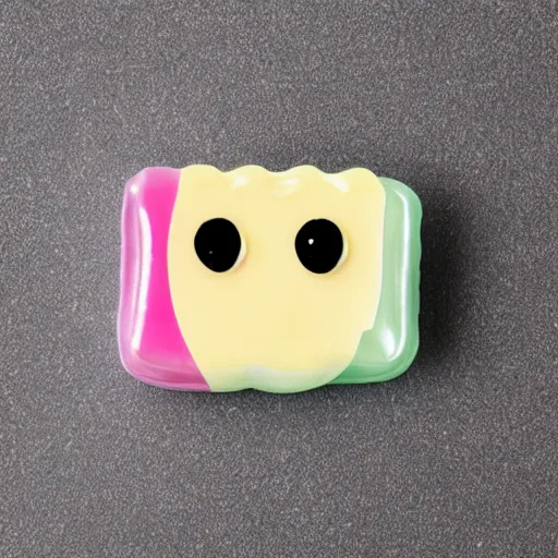 Prompt: cartoon gum with a face