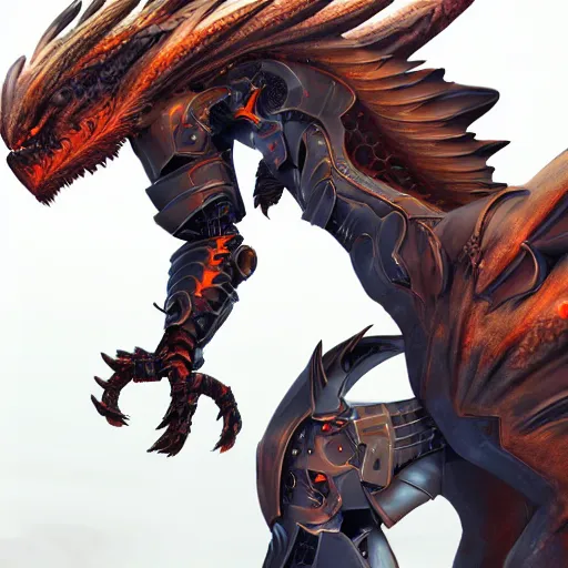 Prompt: stunning cinematic realistic back end shot with an upward angle, of a beautiful hot anthropomorphic robot female dragon, well designed highly detailed cute female dragon head with slick eyes, looking back at the camera with a smirk, well armored, detailed claws, high quality, HD octane render, fantasy, furry art, Artstation, Deviantart, Furaffinity