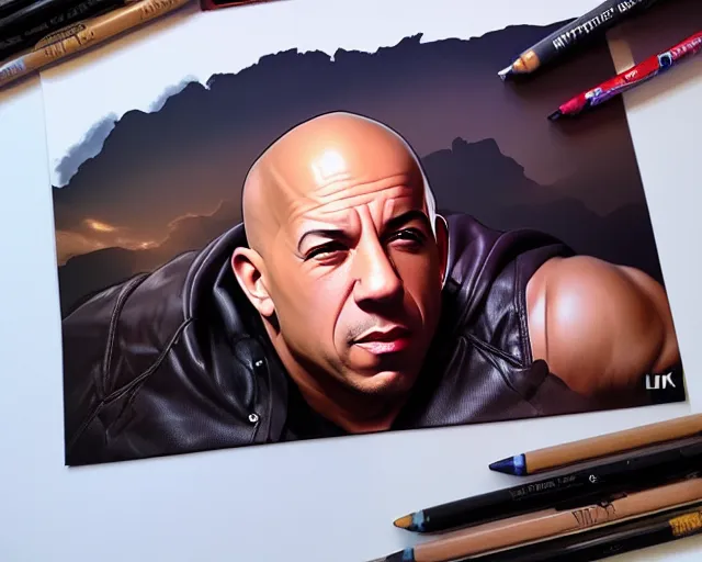 Prompt: a barrel of vin diesel. art by artgerm. highly detailed 8 k. intricate. lifelike. soft light. nikon d 8 5 0.