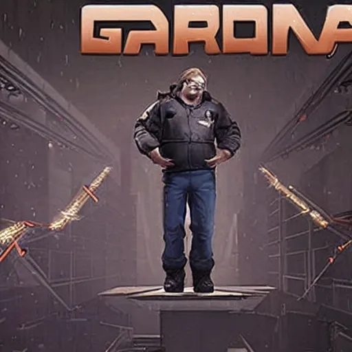 Prompt: Gabe Newell announcing Half-Life 3