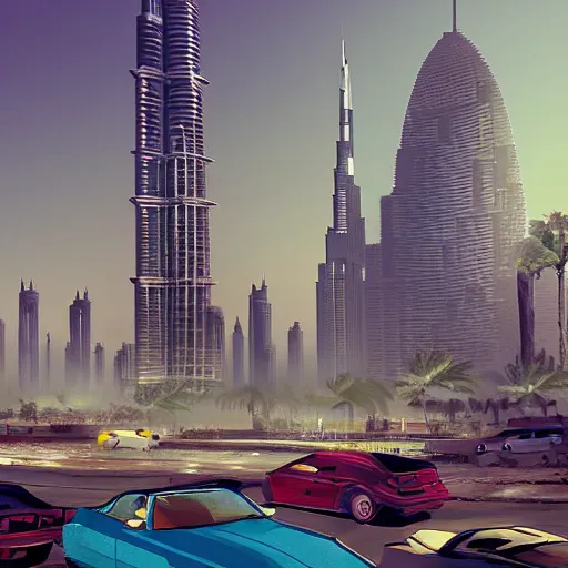 Image similar to gta : dubai, by tooth wu