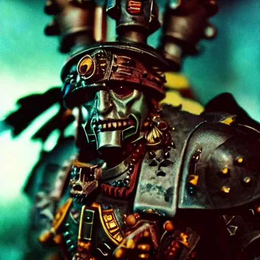 Image similar to Warhammer 40K Noise Marine, portrait photo, cinematic, cinestill 400t film