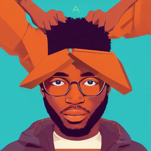 Prompt: Album Art for Isaiah Rashad, 3d shapes, Vector art, by Sachin Teng, Trending on artstation