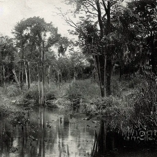 Image similar to Victorian Photograph of a swamp