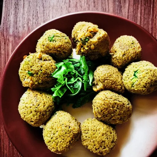 Image similar to high resolution photo of falafel, michelin star, very tasty, food photography, instagram, trending