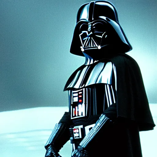 Prompt: a still of derp vader in the film star wars the empire strikes back