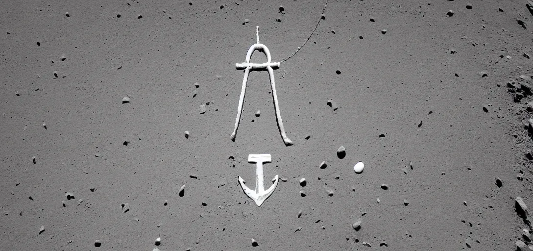 Image similar to Anchor attached to the Moon by a very long rope