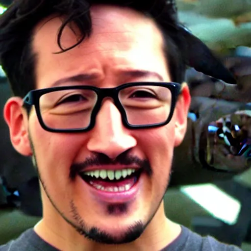 Image similar to markiplier as a shark