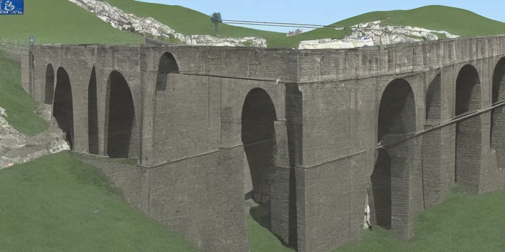 Image similar to 2 d projection of the aqueduct front view