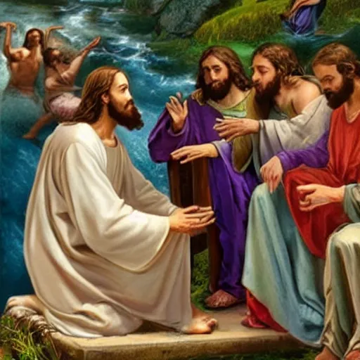 Image similar to Jesus turning water into lean