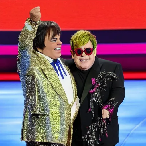 Image similar to juan gabriel meets elton john