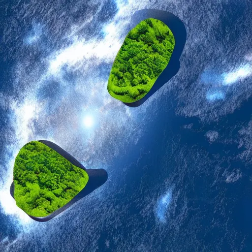 Image similar to island floating in space