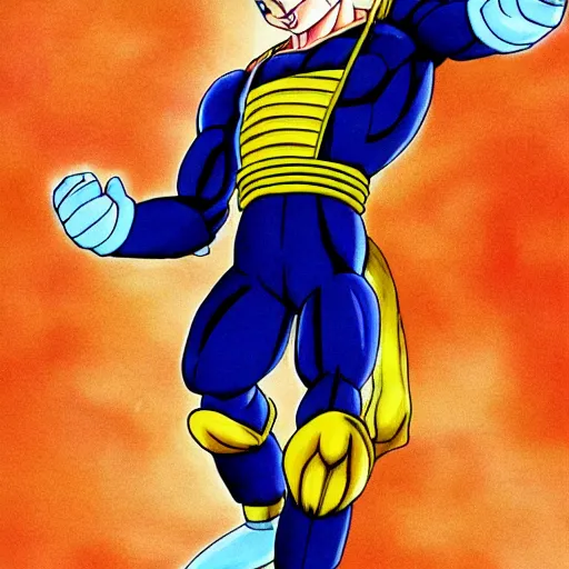 Prompt: portrait of vegeta, by akira toriyama