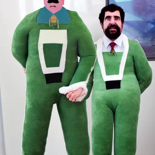 charlie day with a mustache dressed as luigi, cosplay