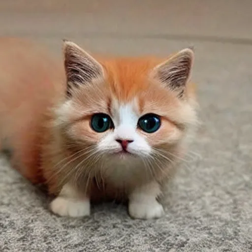 Image similar to very very very very very very very cute chibi adorable beautiful munchkin cat