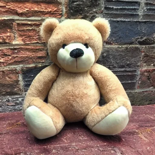 Image similar to fully teddy bear in the style of mondian