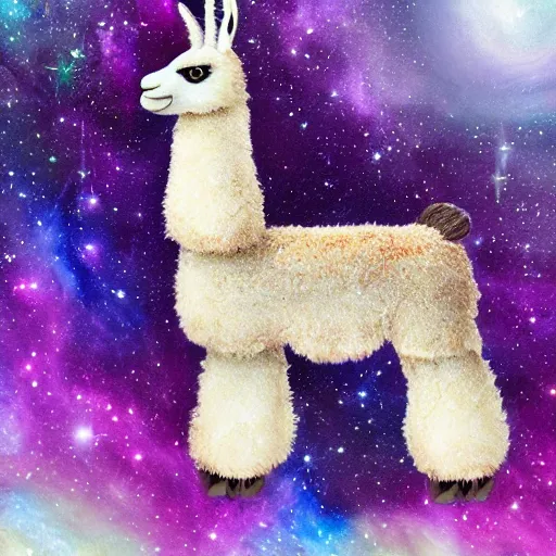 Image similar to llama galaxy