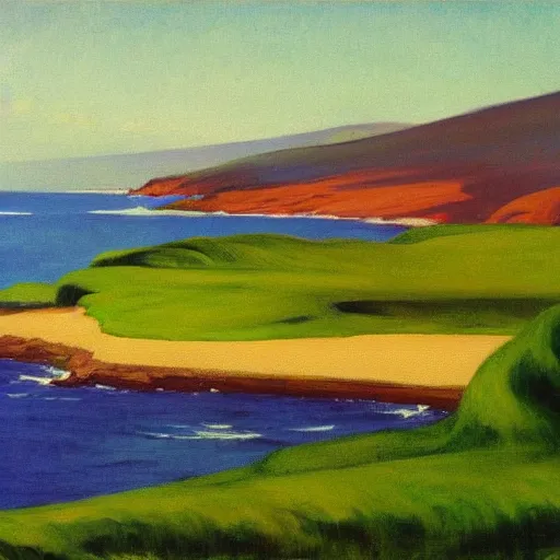 Image similar to painting of Kapalua Maui, by Edward Hopper