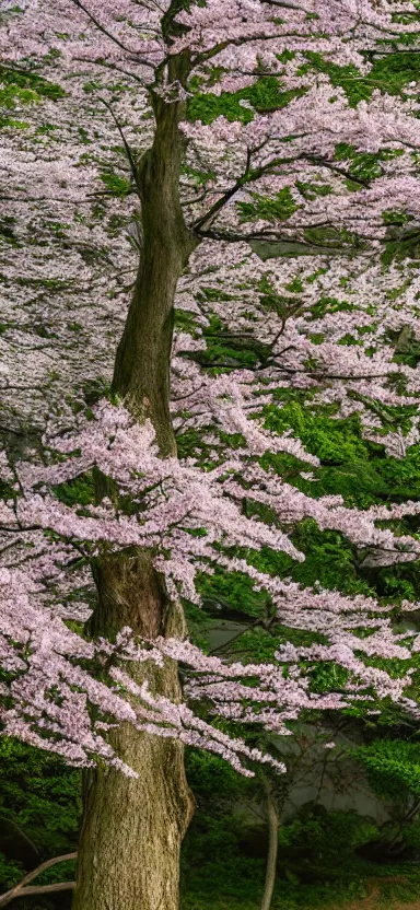 Image similar to “ a portrait photo of tyrannosaurus at a sakura tree, side shot, by professional photographer, 8 k resolution, high quality ”