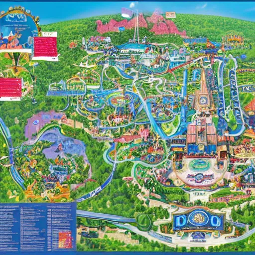 Prompt: The map of a Disneyland park.