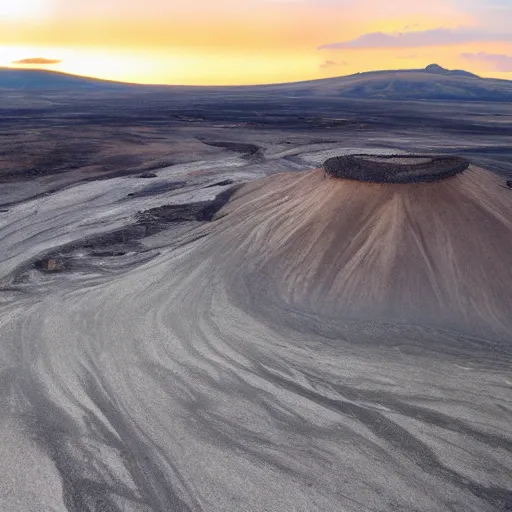 Image similar to sand mountain, lava rivers, photo