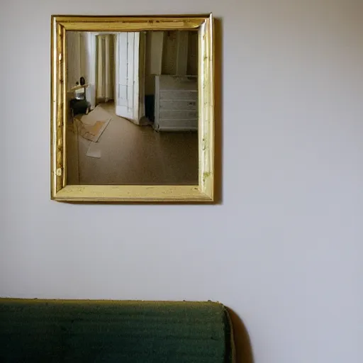Prompt: Beautiful cameraphone, soft liminal Photograph inside an estate-flat's room