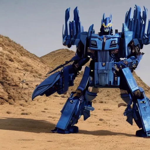 Prompt: cinematic film still of joe biden as a transformer in the latest transformers movie