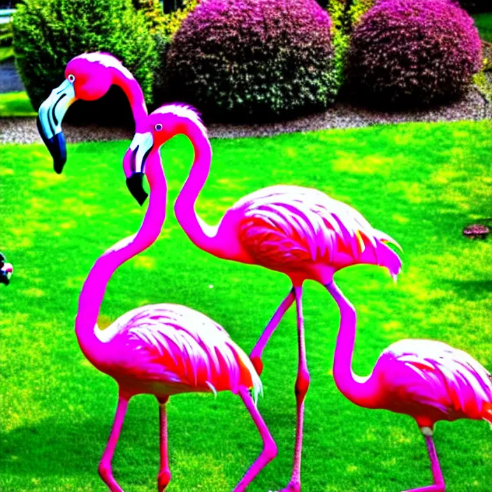 Image similar to flamingo lawn monsters at vanvcouver,british columbia,canada
