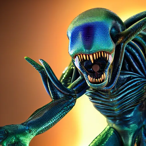 Image similar to macro photo of alien lifeforms colorful, 8k photorealistic, cinematic lighting, detailed, photorealistic, unreal engine